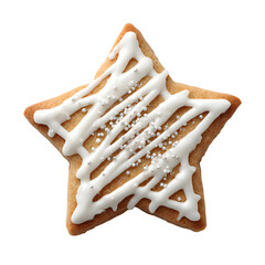 Christmas cookie shaped like star, white on white background background high quality image simple stock photo clean background clear detail studio lighting minimal style centered view soft light image
