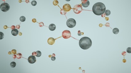 Sodium hydroxide of NaOH molecule. Chemistry research background with copy space