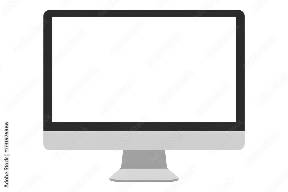 Wall mural desktop computer blank screen mockup for website design and application display presentation 100