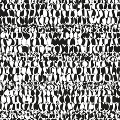 Abstract monochrome pattern. Distorted geometric shapes. Vector graphic background. Chaotic modern texture.