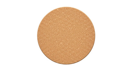 Isolated round cork trivet, a natural and sustainable kitchenware accessory for dining