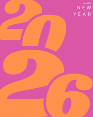 5-Set of 2026 - Set of 2026 Happy New Year logo text design. 2026 number design template. Collection of 2026 Happy New Year card, cover, poster. Vector illustration with labels 
