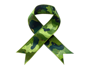 Green camouflage ribbon