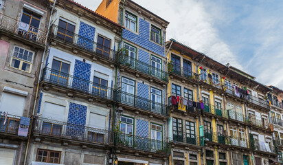 Tenements on Taipas Street in Porto city, Portugal