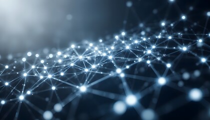 Modern glowing network connecting nodes for futuristic tech designs and cutting edge digital transformation visuals, ideal for innovation and connectivity projects