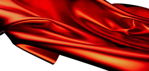 Luxurious red silk fabric, elegant drape, smooth texture. Perfect for background, fashion, beauty.