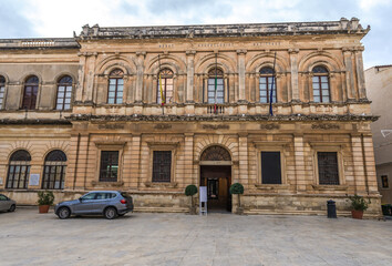Fototapeta premium Palace of the Superintendence of Cultural Heritage of the Province of Siracusa, Ortygia island, Syracuse, Sicily, Italy