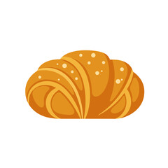 Brioche Bun Flat Design Icon