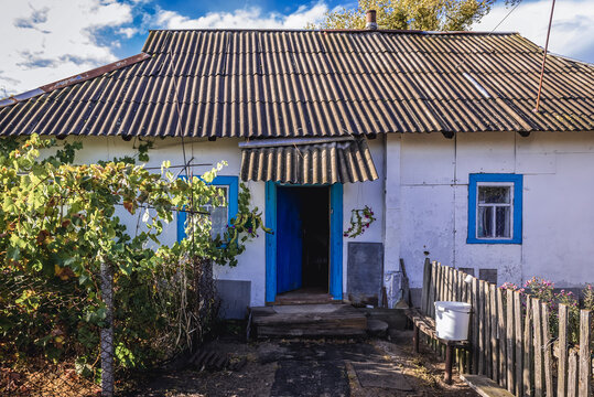 Rural house of self settlers in Kupovate village located in Chernobyl exclusion area, Ukraine