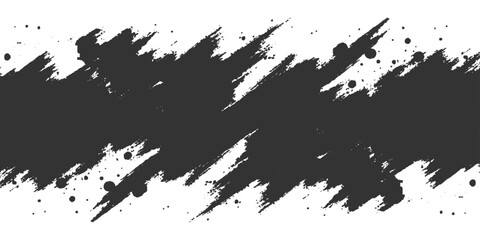 Black watercolor ink drops Falling on white textured. Abstract black in splash, paint, brush strokes, stain grunge ink vector, transparent background.