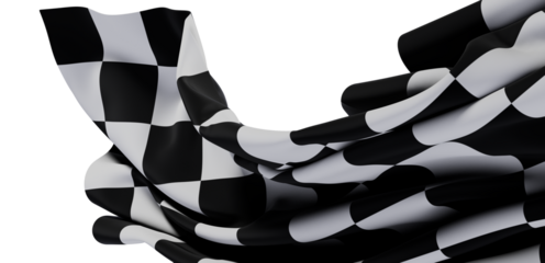 Dramatic checkered flag waving, perfect for sports, racing, victory concepts.