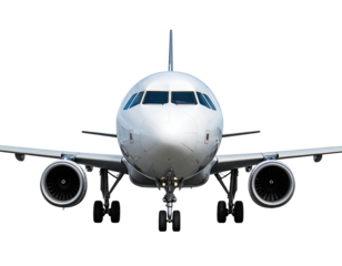 Front view of a modern passenger jet