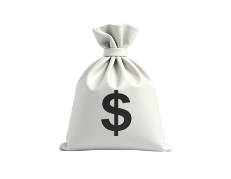 White money bag with dollar sign (3)