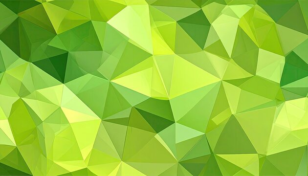Abstract background of varying shades of green triangles