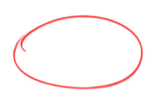 Red Hand-Drawn Circle Highlight PNG, Rough Scribble Oval Marker, Sketchy Red Doodle for Text Emphasis, Notes, Logos, and Grunge Highlight Design Elements