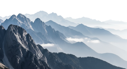 Abstract Blue Mountain Peaks with Atmospheric Perspective