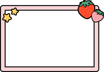 Cute Strawberry Polaroid Frame