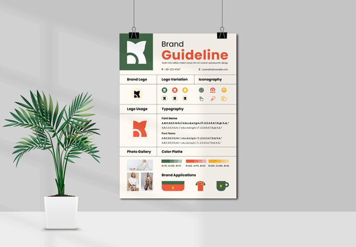 Brand Guideline Poster Kit Design Template Layout