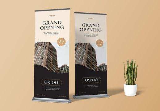 Clean Roll Up Banner Design Template