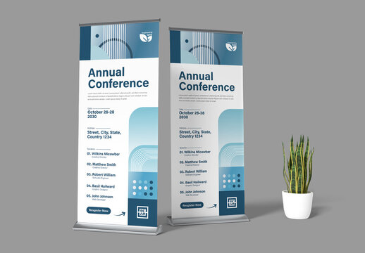 Corporate Annual Conference Roll Up Banner Design