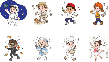 Kids Dream Jobs - Set of professions 1