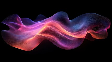 Abstract wave, glowing, dark, digital, motion, background, technology, design, futuristic, presentation