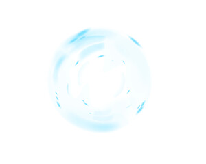 Set of realistic blue soap bubbles in various sizes. Bubbles are located on a transparent background. Water glass bubble realistic