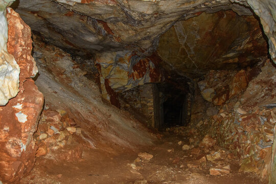 Inside of Ancient Marble Quarry, Marathi, Paros Island, Greece