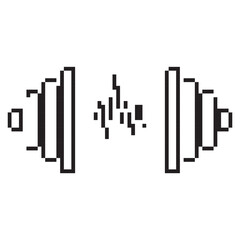 pulse pixel icon, 8-bit. Isolated vector illustration.