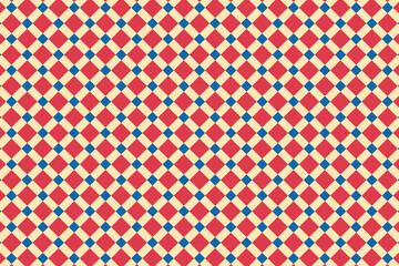 Geometric Diamond Lattice Pattern in Red, Beige, and Blue – Repeating Diamond Grid Background