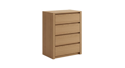 Isolated oak chest of drawers furniture, contemporary nightstand for bedroom clothes storage