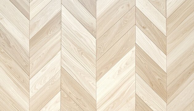 Light beige wooden chevron flooring
