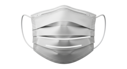 Isolated medical face mask for protection from viruses, bacteria, flu, covid19, pollution