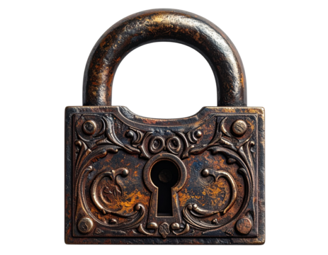 Rustic Iron Ornamental Padlock