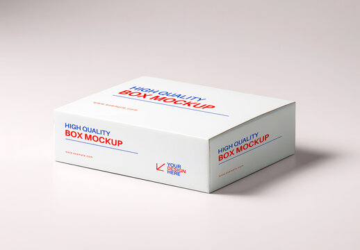 High Quality Box Mockup Realistic Packaging Design Template