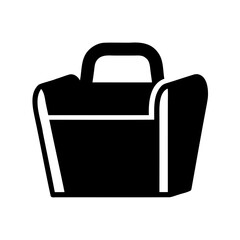 Simple black vector illustration of a handbag perfect for fashion design