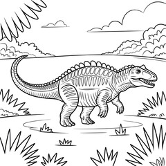 A edmontonia illustration vector style coloring book