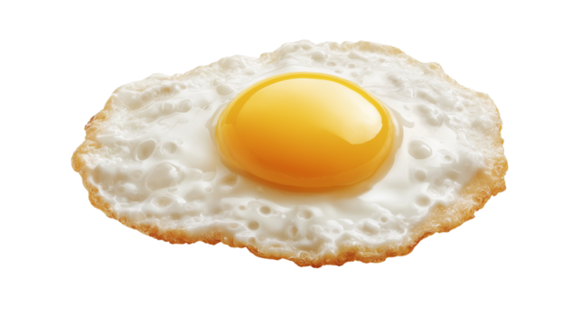 Fried egg isolated on transparent background