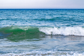 waves of sea surf close-up