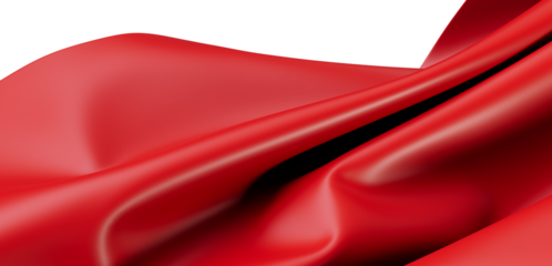 Stunning red fabric backdrop featuring smooth curves and elegant waves. Perfect for backgrounds and textile design projects. Vibrant texture wit