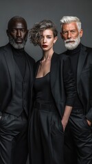 Diverse Professionals with Varied Hairstyles and Skin Tones