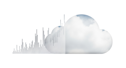 Isolated Data Cloud Illustration Digital Technology Connectivity Analytics Visualization