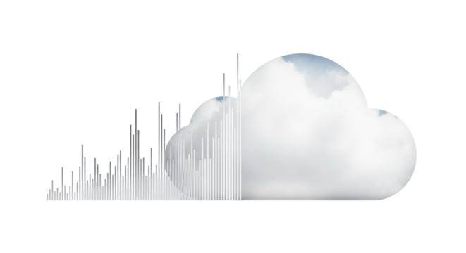 Isolated Data Cloud Illustration Digital Technology Connectivity Analytics Visualization