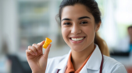 Female pharmaceutical sales specialist showcasing breakthrough medication to female doctor in clinical environment pharmaceutical education medical training drug information