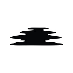 Isolated abstract flowing form in black and white, a design element