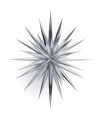 Fototapeta premium Abstract Angular Structure: An eye-level, overhead view showcases a meticulously crafted, three-dimensional angular form, appearing to hover with sharp, precisely delineated edges.