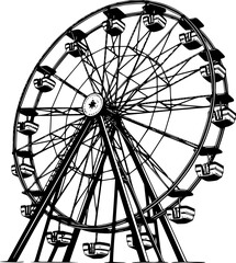 vector illustration of ferris wheel
