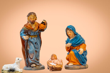 Portal de Bel&eacute;n con figuras pintadas a mano 