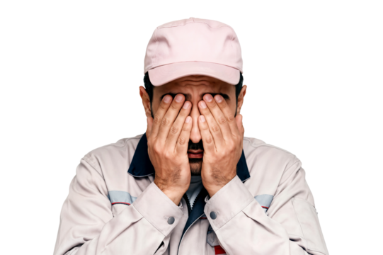 disappointed worker concept concepto de trabajador decepcionado concept de travailleur déçu