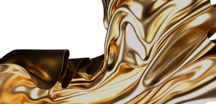 Luxury gold fabric, elegant flow, abstract design. Perfect for backgrounds, websites, and more.